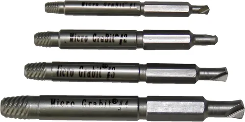 Vista 4 de Alden 4507P Grabit Micro Broken Bolt Extractor Kit de 4 piezas – Pequeño tornillo extractor y tornillo – Fabricado en los Estados Unidos