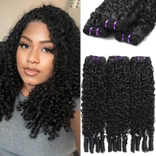Vista 17 de Paquetes Bob Liso 3 Paquetes de Cabello Humano Corto 10, 10 y 10 Pulgadas, 100% Cabello Crudo Sin Procesar, Tejido Rápido, Color Negro Natural