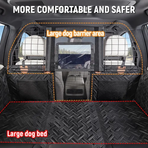 Vista 3 de YJGF Funda de asiento de automóvil para perro, extensor de asiento trasero