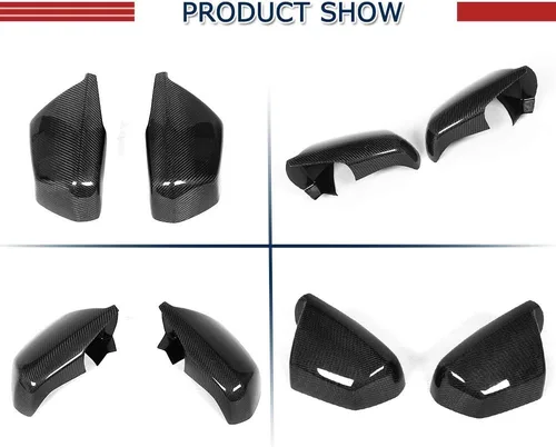 Vista 4 de Cubierta de espejo de fibra de carbono para Cadillac CTS Non-V Coupé 2009-2013 cubiertas de tapa de espejo lateral estilo adicional