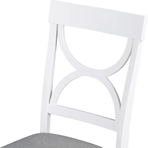 Vista 229 de Juego de mesa de comedor vintage de 6 piezas, juego de mesa de comedor de cocina de madera maciza con 4 sillas ergonómicas acolchadas y banco, mesa