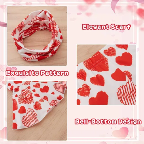 Vista 3 de XIFAMNIY Conjunto de 3 piezas de pantalones para niñas pequeñas del Día de San Patricio