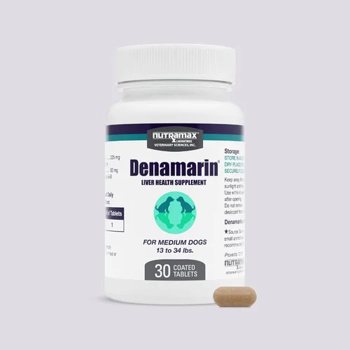 Vista 10 de Nutramax Laboratories Denamarin Suplemento de salud hepática para perros pequeños y gatos - Con S-adenosilmetionina (SAMe) y silibina, 30 tabletas