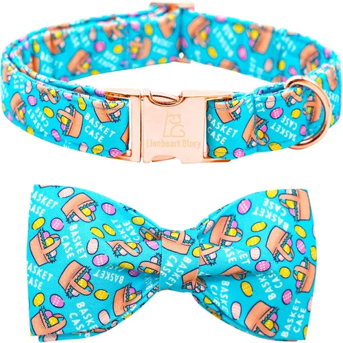 Vista 21 de Lionheart glory - Collar de perro de San Valentín, collares para perros con lazo, collares para mascotas ajustables con lazo para perros pequeños
