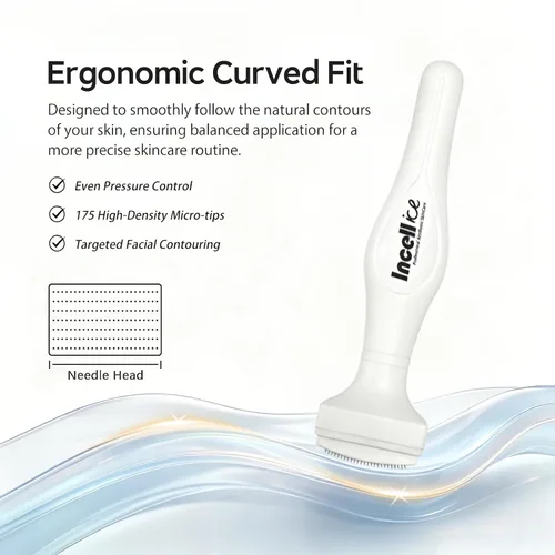 Vista 5 de Derma Sello, INCELLICE 175 Microaguja de Titanio para Cara, Sellador de Derma Roller para Uso Doméstico