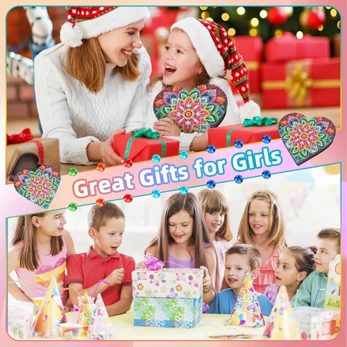 Vista 8 de Diakud Regalos para niñas de 6, 7, 8, 9, 10, 11 y 12 años, kits de arte de diamantes para niños de 8 a 12 años, juguetes para niñas de 10 a 12 años