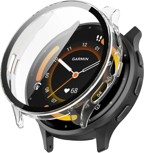 Vista 3 de Protector de pantalla diseñado para Garmin Venu 3s Smartwatch Case, cubierta completa de policarbonato protector de carcasa ultrafina diseñada