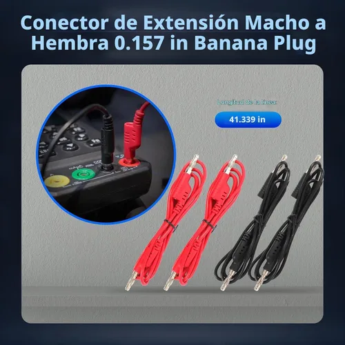 Vista 8 de AUTOOL Kit de 48 cables de prueba para multímetro de silicona con sondas de perforación de alambre reemplazables, clips de cocodrilo, clips
