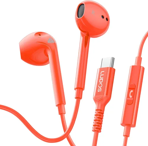 Vista 20 de LUDOS Zenith - Auriculares intraurales con cable, auriculares con micrófono, con cable para auriculares Jack de 0.138 in para iPhone, Samsung