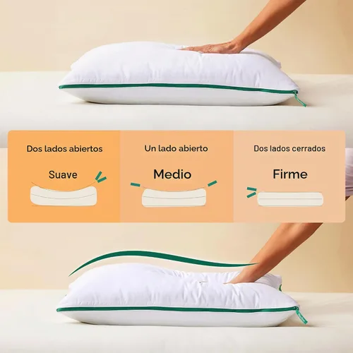 Vista 5 de Almohada ajustable de espuma viscoelástica Marlow