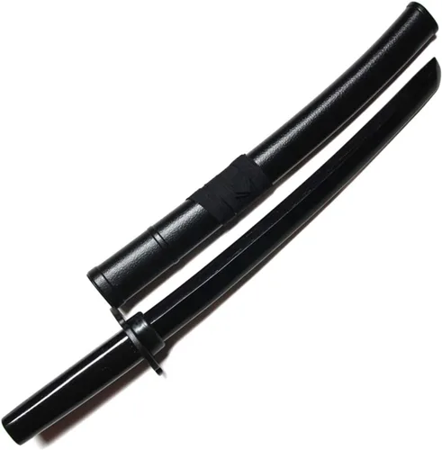 Vista 4 de E-BOGU Conjunto de equipo de entrenamiento de arte marcial con vainas de plástico y protector de mano Tsuba (negro)