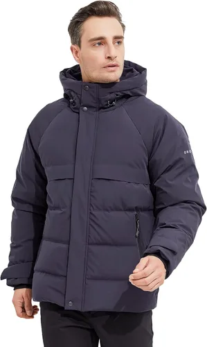 Vista 3 de Orolay Chaqueta de plumón de invierno con capucha ajustable para hombre