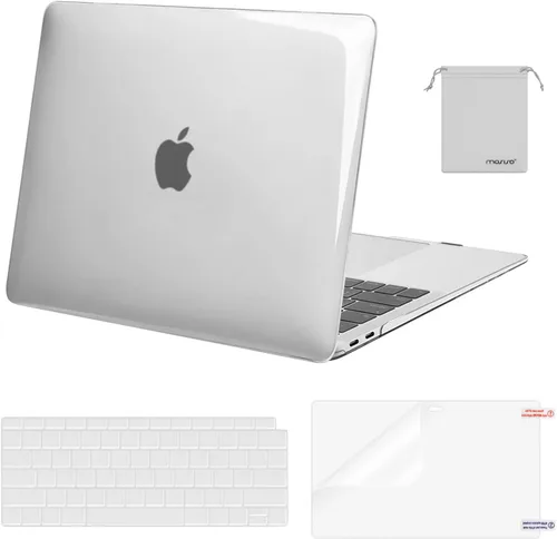 Vista 16 de MOSISO - Funda rígida y de plástico compatible con MacBook Air de 13 pulgadas versión 2022, 2021-2018, A2337 M1 A2179 A1932; con cubierta