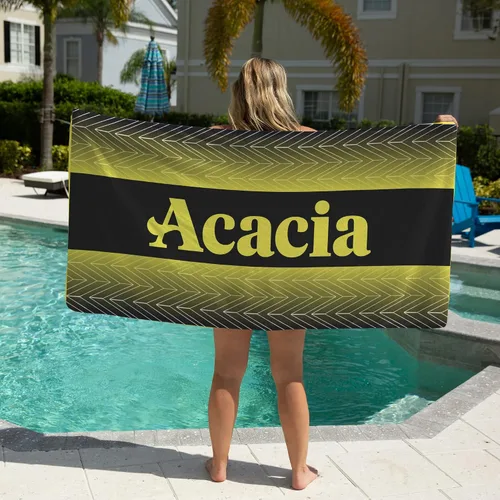 Vista 4 de Acacia Fraternity - Toalla de playa rectangular (30 x 60 pulgadas), de gran tamaño, súper absorbente, sin arena, gruesa toalla grande para piscina