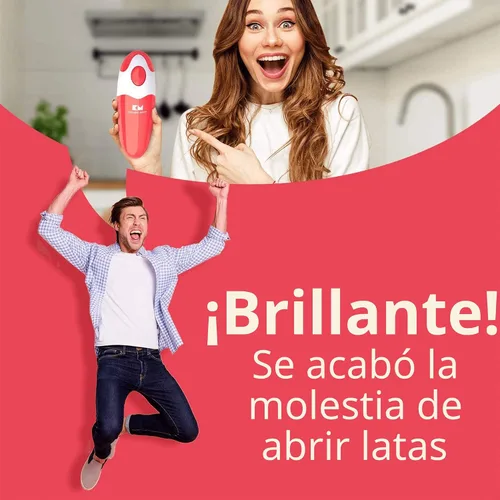 Vista 7 de Kitchen Mama Abrelatas Eléctrico Automático: Abre Tus Latas con Una Simple Pulsación de Botón - Automático, Manos Libres, Borde Liso, Funciona