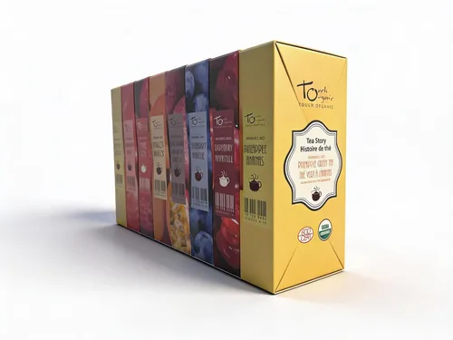 Vista 3 de Harmony Tea Collection - 80 bolsas de té 8 sabores Té verde lima, té verde de uva, té verde de limón, té blanco de albaricoque, té blanco