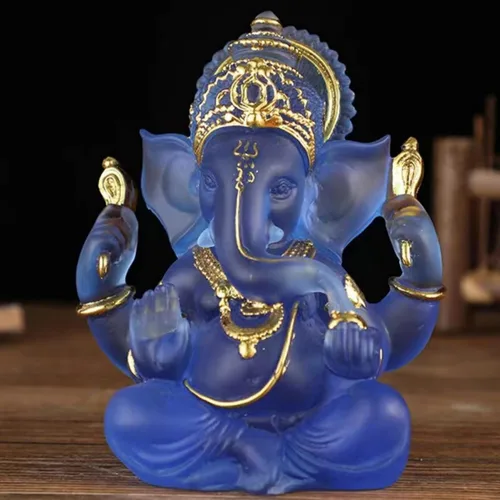 Vista 15 de Indian God Lord Ganesha Statue,Hindu Elephant Statue Ganpati Idol Buddha Sculptures,Hindu Gift,Home Temple Mandir Meditation Yoga Room Decor