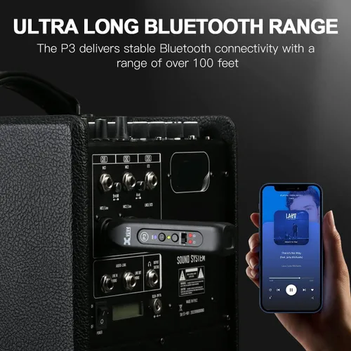 Vista 3 de Xvive Receptor P3 Bluetooth XLR para mezclador de audio, PA activo, sistemas DJ
