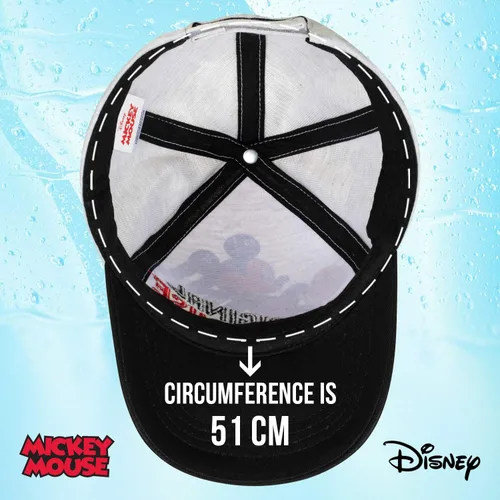 Vista 5 de Disney Gorra de béisbol de Mickey Mouse para niños, color rojo, gris, orejas dimensionales, cómics, elegante, edad 4-7, 2-4 años