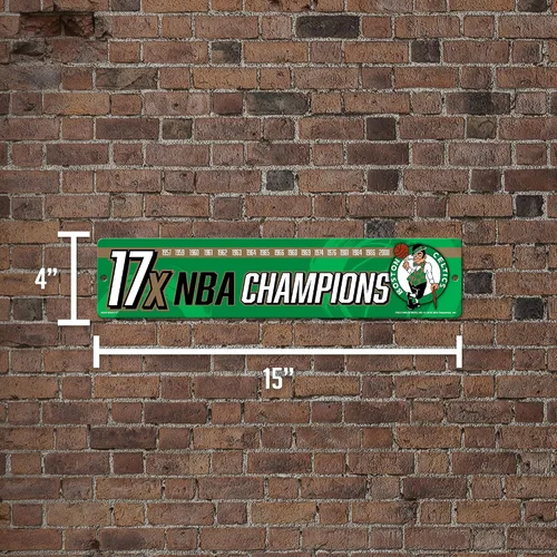 Vista 6 de Rico Industries Señal de calle de plástico de la NBA de 4 x 16 pulgadas