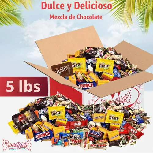 Vista 2 de Paquete variado de caramelos de chocolate – 5 libras a granel, mezcla de chocolate a granel surtida, surtido de dulces de oficina para fiestas