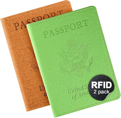 Vista 18 de Funda para pasaporte de vacunación, Azul 2PK