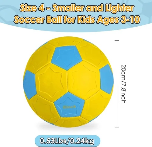 Vista 2 de Swerve and Curve - Balón de fútbol tamaño 4, pelota de entrenamiento de fútbol con paneles especiales para jugar, juegos de actividades al aire