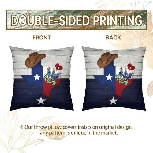 Vista 21 de Juego de 2 fundas de almohada de 16 x 16 pulgadas, diseño patriótico de bandera estadounidense con estrellas para exteriores, estilo casa de campo