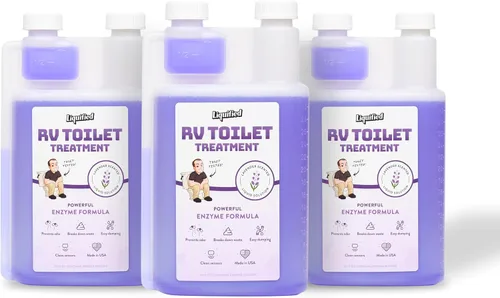 Vista 13 de Liquified RV Toilet Treatment - Digestor para tanque de retención de aguas negras, eliminador de olores, aroma lavanda, Matts RV Reviews, 16 onzas