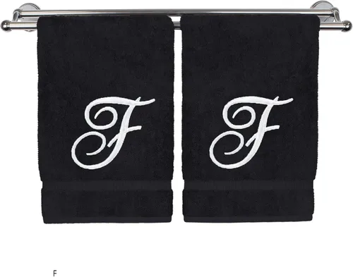 Vista 108 de Toalla de mano con monograma, regalo personalizado, 16 x 30 pulgadas, extra absorbente, 100% algodón turco, acabado de rizo suave, para baño, cocina