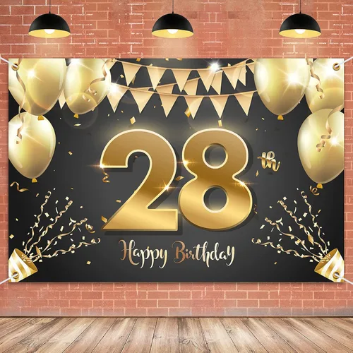 Vista 12 de HAMIGAR Fondo de pancarta de feliz cumpleaños número 10 de 6 x 4 pies, decoraciones de cumpleaños de 10 años, suministros de fiesta para niñas