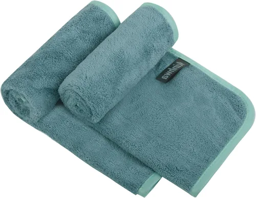 Vista 28 de KinHwa Toallas de mano de microfibra para baño, toallas faciales suaves y absorbentes, toallas de mano grises para baño, paños de lavado para spa