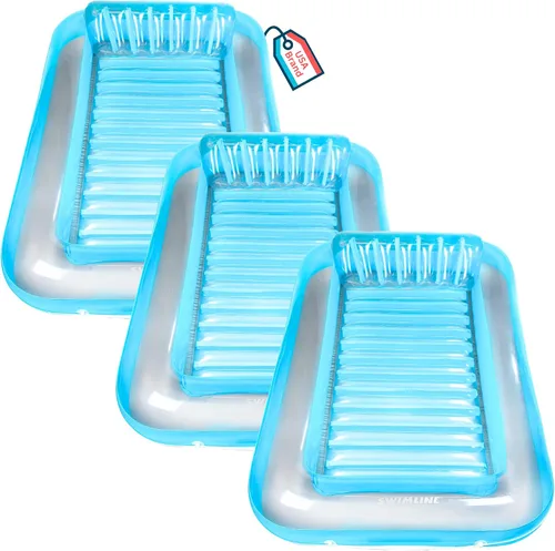 Vista 17 de SWIMLINE Original Suntan Tub Series Classic Inflatable Tanning Float Floating Lounge Personal Tan Pool Hybrid Lounger Adjustable Pillow Fill