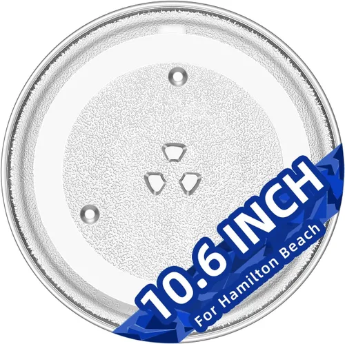 Vista 7 de Plato de vidrio para microondas de 10.6" compatible con microondas Hamilton Beach de 0.9 pies cúbicos. Reemplazo de la placa de vidrio MP-P23