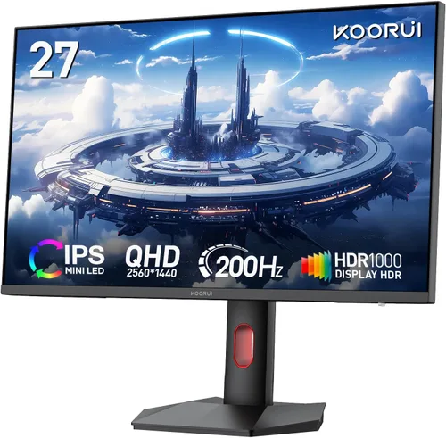 Vista 19 de KOORUI Monitor de juegos de 24 pulgadas 144Hz Full HD 1920 x 1080p IPS ultra delgado con HDMI VGA, sincronización adaptativa, 99% SRGB, VESA