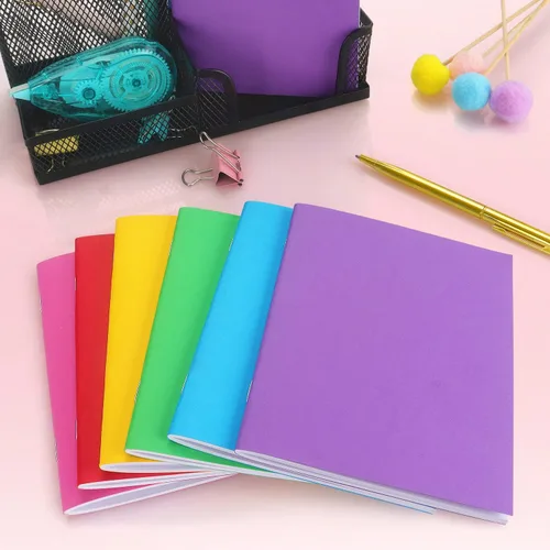 Vista 7 de Tamaki Paquete de 6 libros coloridos en blanco para que los niños escriban, dibujen, lindo cuaderno de bocetos para niños, 6