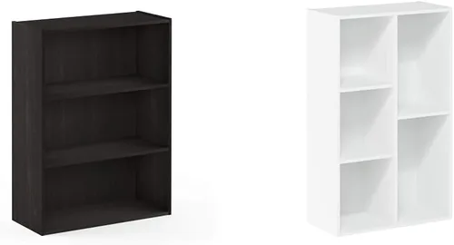 Vista 5 de Furinno Pasir - Estantería abierta de 4 niveles (gris roble francés) Luder (roble francés)