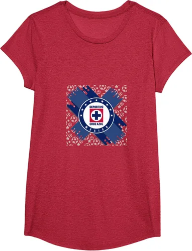 Vista 42 de Camiseta con logotipo de CAZ, Azul / Patchwork, S