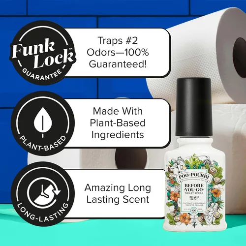 Vista 2 de Poo-Pourri Before-You-Go - Aerosol para inodoro, Beach Bum, 2 onzas