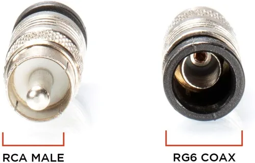 Vista 3 de THE CIMPLE CO - Conectores de compresión RCA para cable coaxial RG6 - Conexiones macho universales para RCA, subwoofer, compuesto, componente