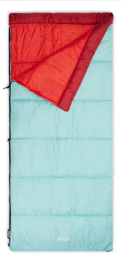 Vista 8 de Coleman Flatlands 30/40/50°F Sleeping Bag, Made from 100% Recycled Material, Big & Tall Options, Cool-Weather Sleeping Bag for Camping, Sleepovers