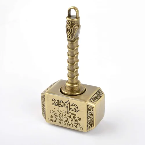 Vista 4 de Gamtec - Spinner de cadena con martillo de metal, cubo de ansiedad, juguete de enfoque, juguetes de cobre para aliviar el estrés, giro de la yema