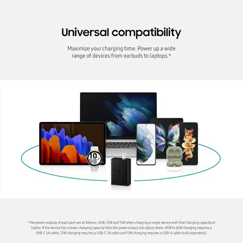 Vista 5 de Samsung Adaptador trío negro de 65 W