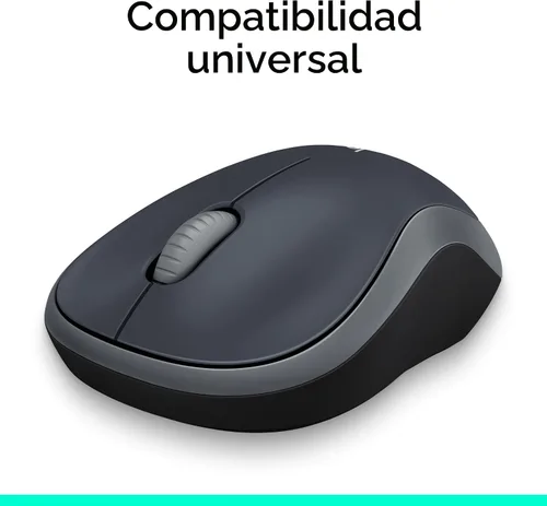 Vista 7 de Logitech Ratón inalámbrico ambidiestro compacto M185 de 2,4 GHz - Gris Swift Swift Gris