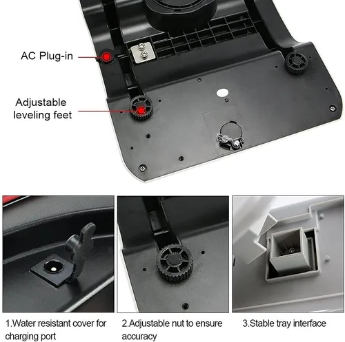 Vista 8 de Camry - Báscula comercial impermeable para alimentos, 66 lb/30 kg, cálculo de precios IPX7 Stainless Steel Platform; Rechargeable Battery; Dual