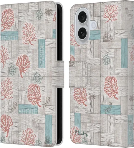 Vista 12 de Head Case Designs Officially Licensed Paul Brent Agate Mermaid Coastal Leather Wallet Case Compatible with Apple iPhone 16