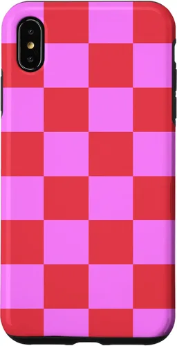 Vista 11 de Funda femenina con patrón de mujer rosa y rojo a cuadros para iPhone 17