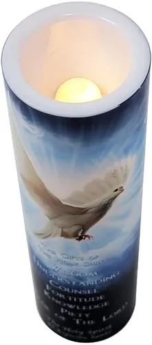 Vista 10 de Vela de oración devocional sin llama LED azul del Espíritu Santo