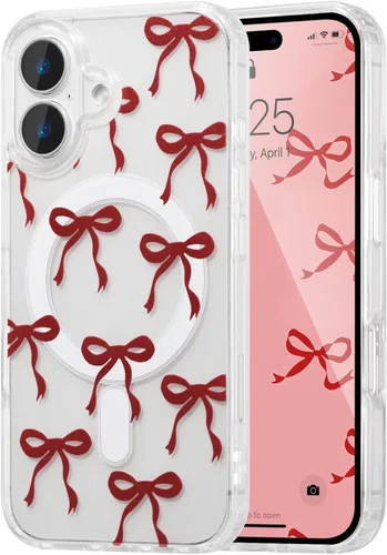 Vista 61 de UEEBAI - Funda magnética para iPhone 11, diseño de lazo, compatible con MagSafe, funda transparente delgada inalámbrica, antiamarilleo, a prueba