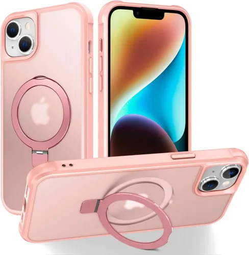 Vista 115 de CHAOFEnG Funda magnética compatible con iPhone 11 con soporte, prueba de caídas de grado militar, compatible con imán, anillo translúcido, parte